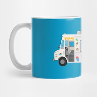 Ice Cream Truck Digital Art Illustration Mug